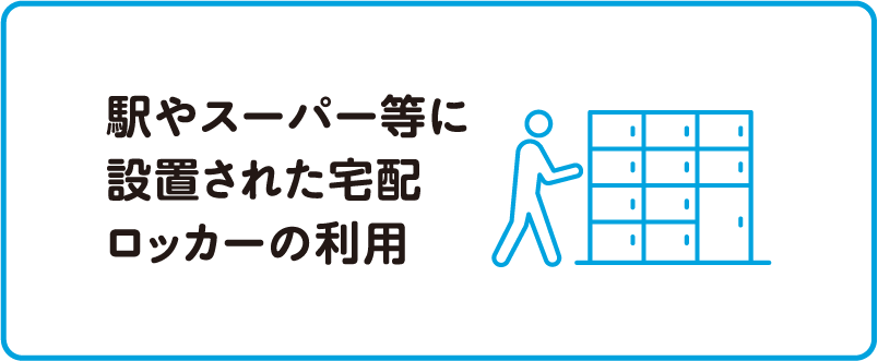 駅やスーパー等に設置された宅配ロッカーの利用