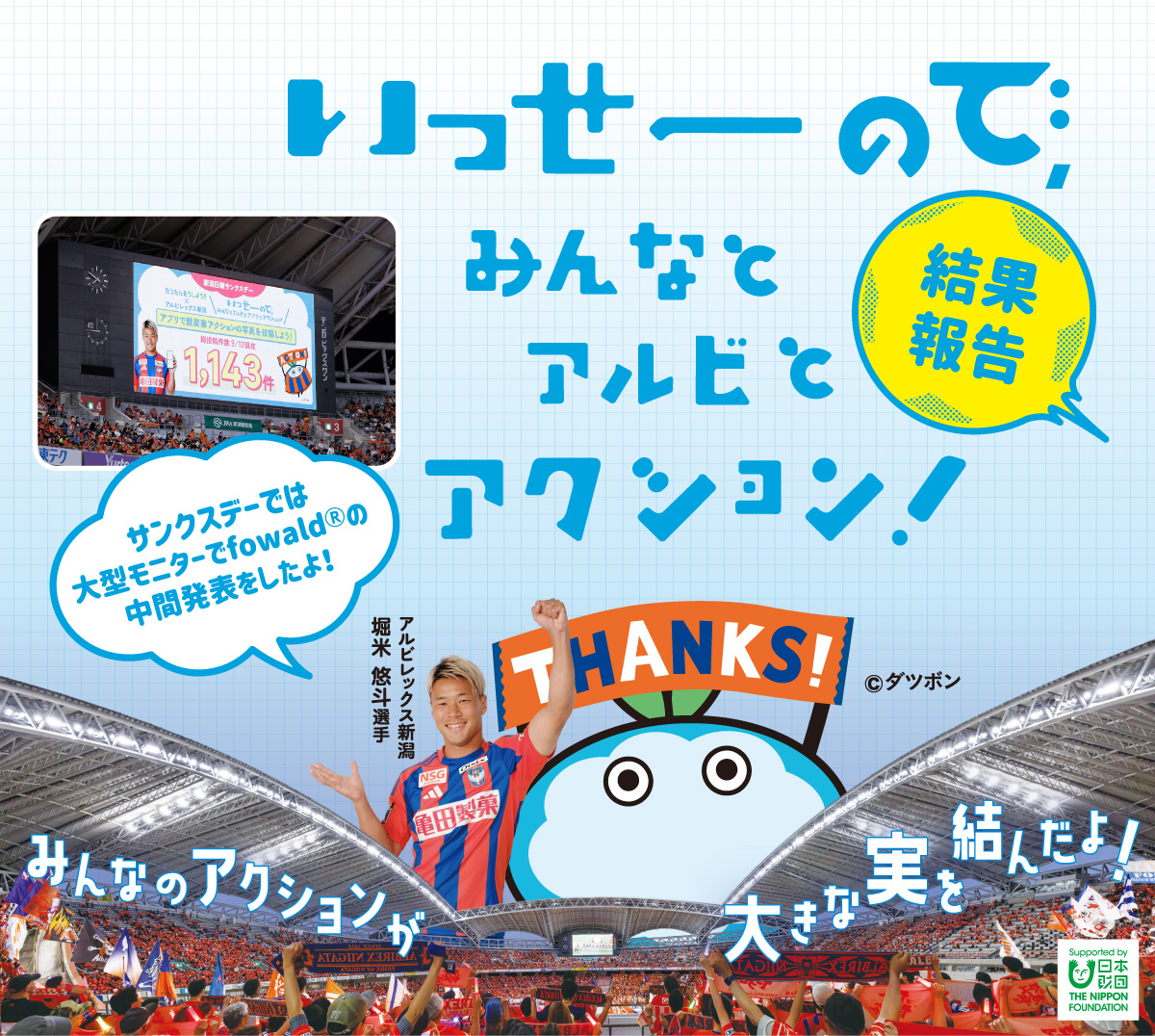 いっせーので、みんなとアルビとアクション!結果報告